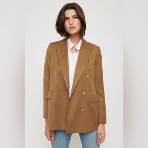 DYNAMITE Maja Double Breasted Blazer in Otter Brown (Camel)  XXS - NWT